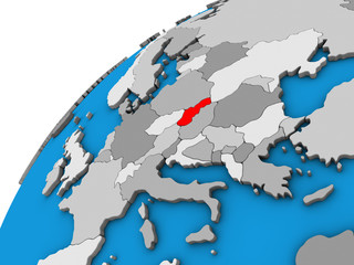 Fototapeta premium Slovakia on 3D globe.