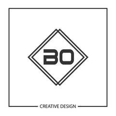 Initial Letter BO Logo Template Design Vector Illustration