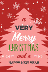 Obraz na płótnie Canvas Christmas Greeting Wishing Card