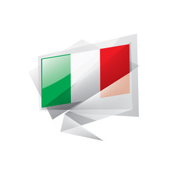 Italy flag, vector illustration on a white background.
