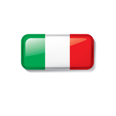 Italy flag, vector illustration on a white background.