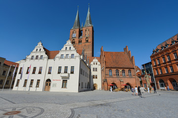 Marktplatz Hansestadt Stendal, Sachsen-Anhalt, Deutschland