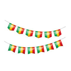 Fototapeta na wymiar Mali flag, vector illustration on a white background.