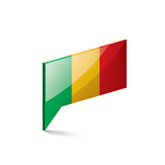 Fototapeta premium Mali flag, vector illustration on a white background.