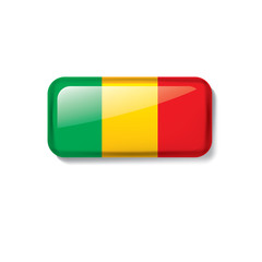 Mali flag, vector illustration on a white background.