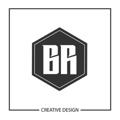 Initial Letter BR Logo Template Design Vector Illustration