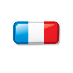 France flag, vector illustration on a white background.