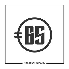 Initial Letter BS Logo Template Design Vector Illustration
