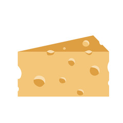 Piece of cheese. Vector illustration isolated on white.