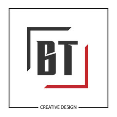 Obraz premium Initial Letter BT Logo Template Design Vector Illustration