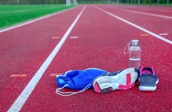 Typical athletic track