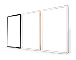 Tablets in the new version. Template, mockup.