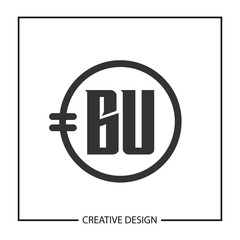 Initial Letter BU Logo Template Design Vector Illustration