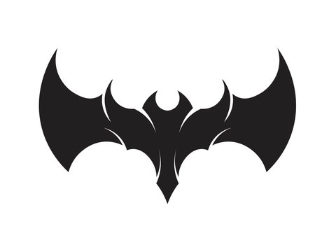 bat open wings flying concept elements icon