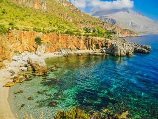 Beautiful beach in the Zingaro Natural Reserve, Sicily