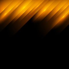 Naklejka premium Fire background. Orange stripes on a black background.