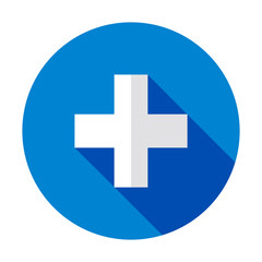 Plus Button icon vector isolated on white background, logo concept of Plus Button sign, flat symbol