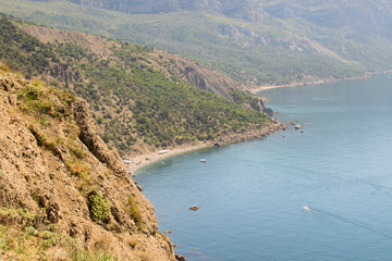 landscape. sea ​​and hills in the Crimea.