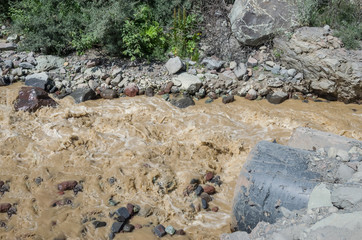 waste water from the pipe, industrial water pollution