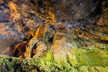 Alghero, Sardinia, Italy - Interior view of the Neptune Cave known also as Grotte di Nettuno at the Capo Caccia cape