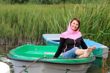 girl on boat