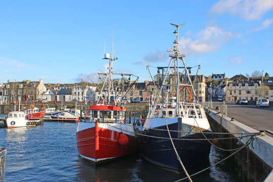 Fishing boats in Stranraer Harbour, Scotland