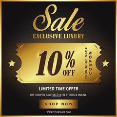 Luxury Gold Sale Banner Template - 231964762