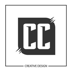 Initial Letter CC Logo Template Design Vector Illustration