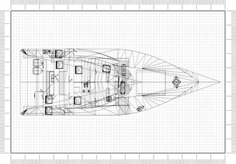 Yacht Concept Architect Blueprint 