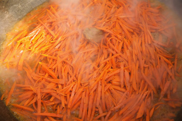 pilaf and other dishes in the cauldron. Methods and ingredients for cooking pilaf. Lamb and beef in Eastern cuisine