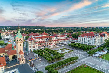 Dom Zdrojowy in Sopot aerial view - obrazy, fototapety, plakaty