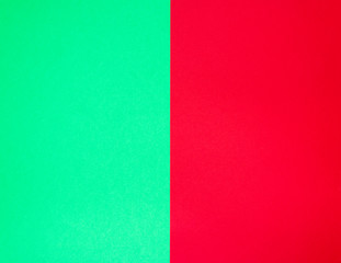 abstract paper background, half green and red