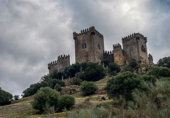 Fototapeta na wymiar Castle of Almodovar del Rio, It is a fortitude of Moslem origin,a Stage of the American producer HBO, for the series Game of Thrones, take in Almodovar del Rio, Spain