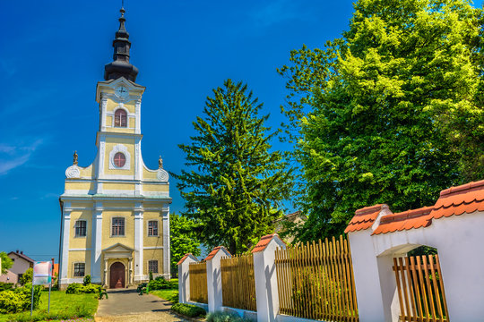 Church Donji Martijanec Ludbreg. / Scenic view at church in Donji Martijanec, Ludbreg countryside in Croatia, Europe.