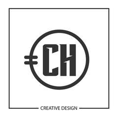 Initial Letter CH Logo Template Design Vector Illustration