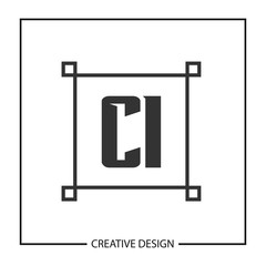 Initial Letter CI Logo Template Design Vector Illustration