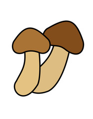 Fototapeta premium 松茸2本(線画)