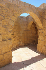 Old arch on ancient street of Victoria on Gozo, Malta
