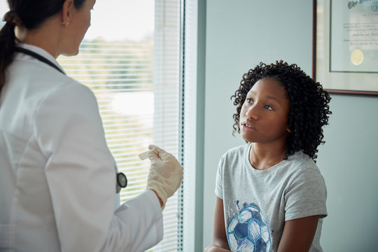Doctor and patient talking