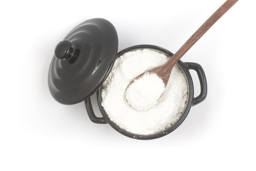 Polvilho Azedo in a Bowl. A kind of cassava flour