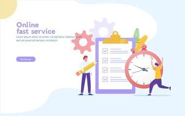 fast service vector illustration concept, can use for, landing page, template, ui, web, mobile app, poster, banner, flyer