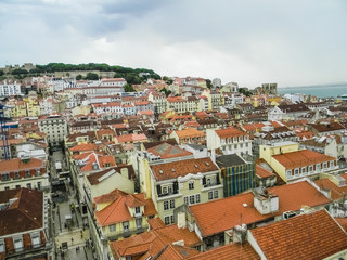 Fototapeta na wymiar Cityscape of Lisbon from above, Portugal