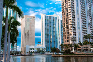Fototapeta na wymiar Urban Cityscape Brickel Miami