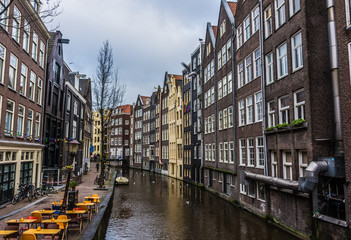 Naklejka premium Canals of Amsterdam, Netherlands