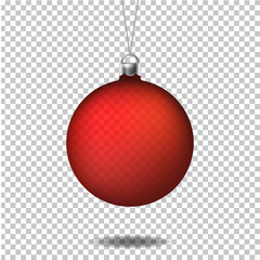  transparent christmas ball, isolated