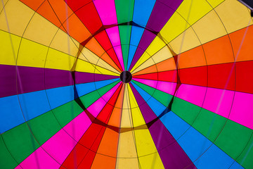 Fototapeta premium Inside a Colorful Hot Air Balloon