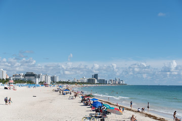 Fototapeta na wymiar The Never Ending Beach of Miami Beach