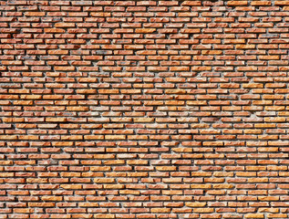 Red brown brick wall use as multipurpose background backdrop