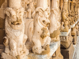 View of Kailasanathar Temple in Kanchipuram, India.
