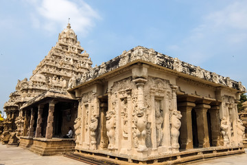 View of Kailasanathar Temple in Kanchipuram, India.